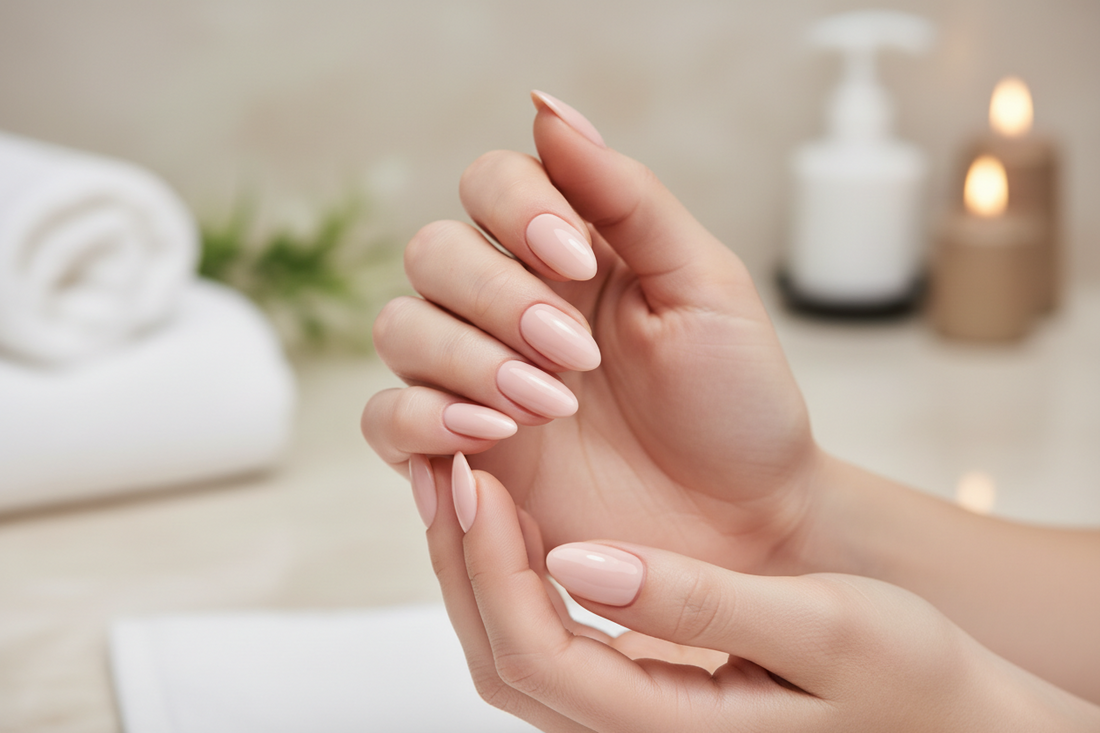Professional gel polish manicure showing flawless, chip-free nails with glossy finish - expert guide to fixing gel polish peeling, chipping, and bubbles